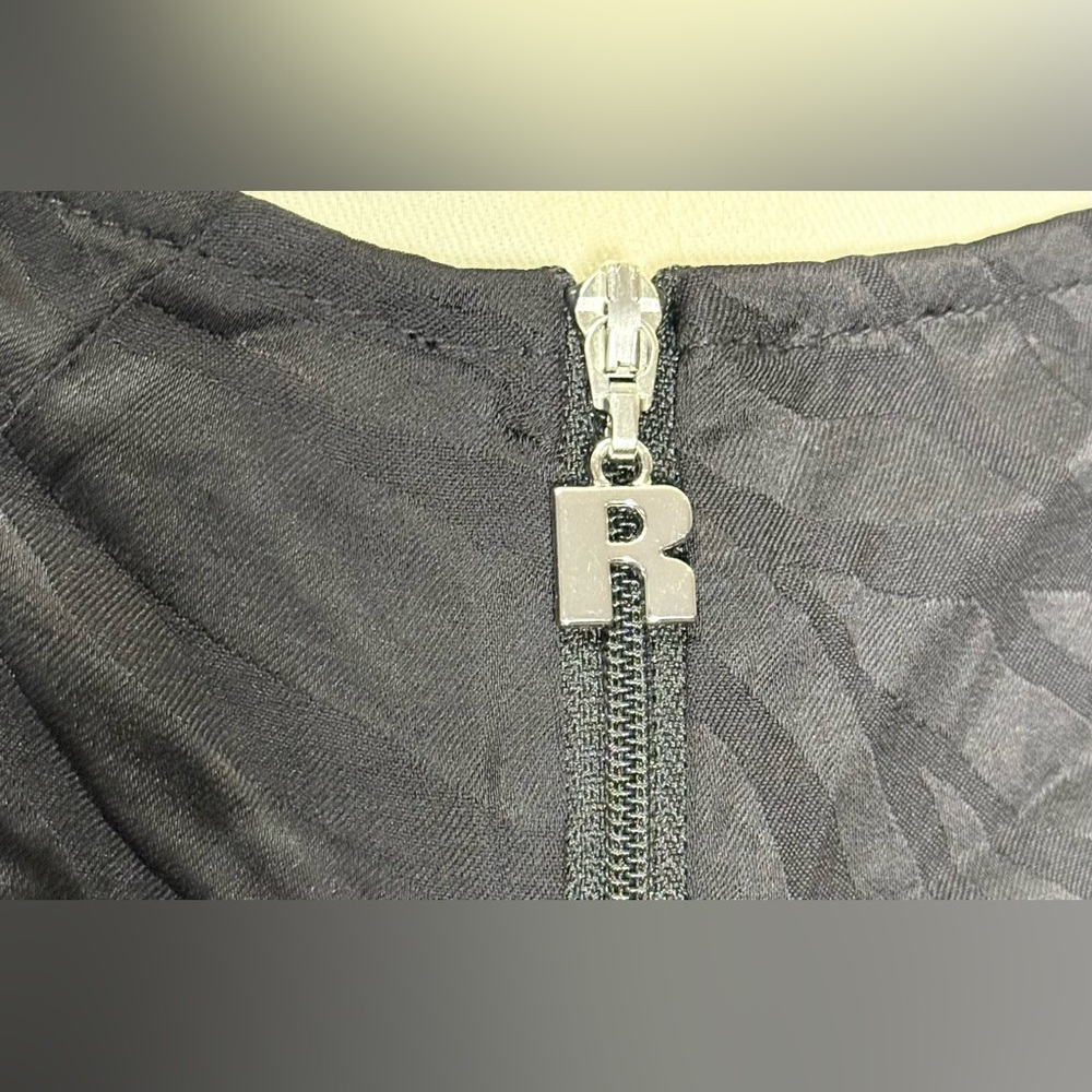 NWT Rotate Birger Christensen Irina Zebra Jacquard Crop Top Puff Sleeve Size 4 - Picture 9 of 14